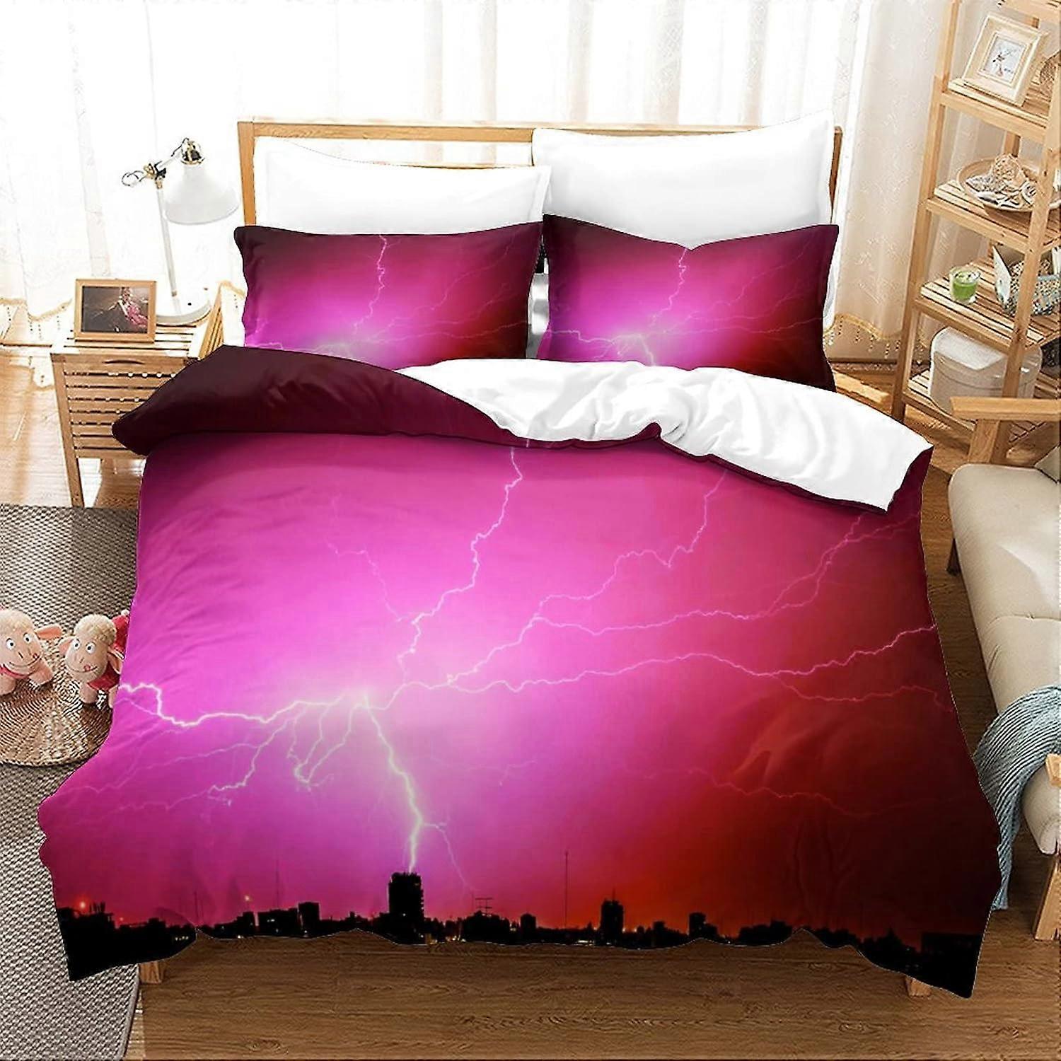 Lightning D dynetrekk, lettstelt dynetrekk i mikrofiber for gutter jenter voksne stykke sett med glidelåslukking