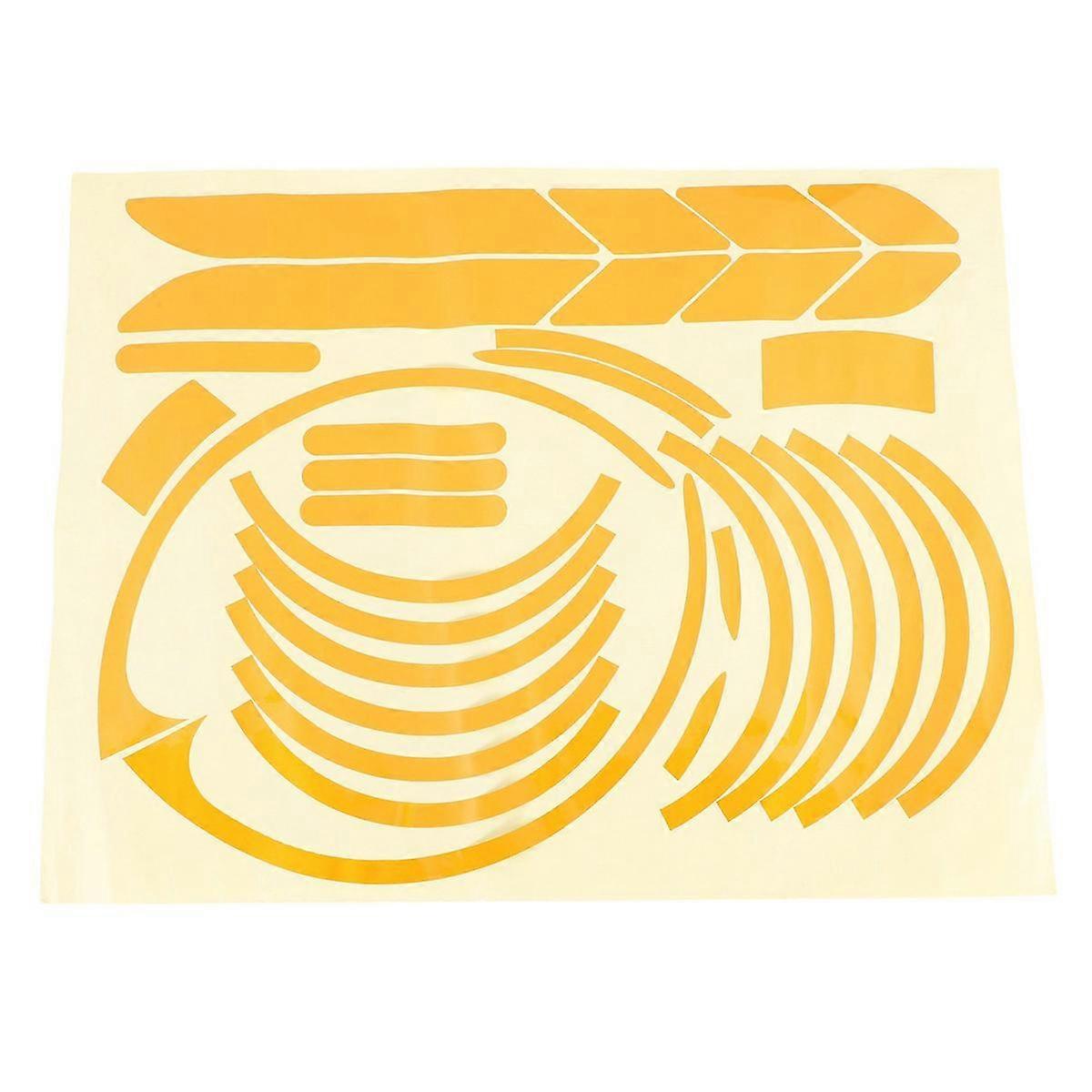 1 Set Reflective Stickers Scooter Full Set Stickers for MAX G30 Kickscooter Foldable Stickers(Yello
