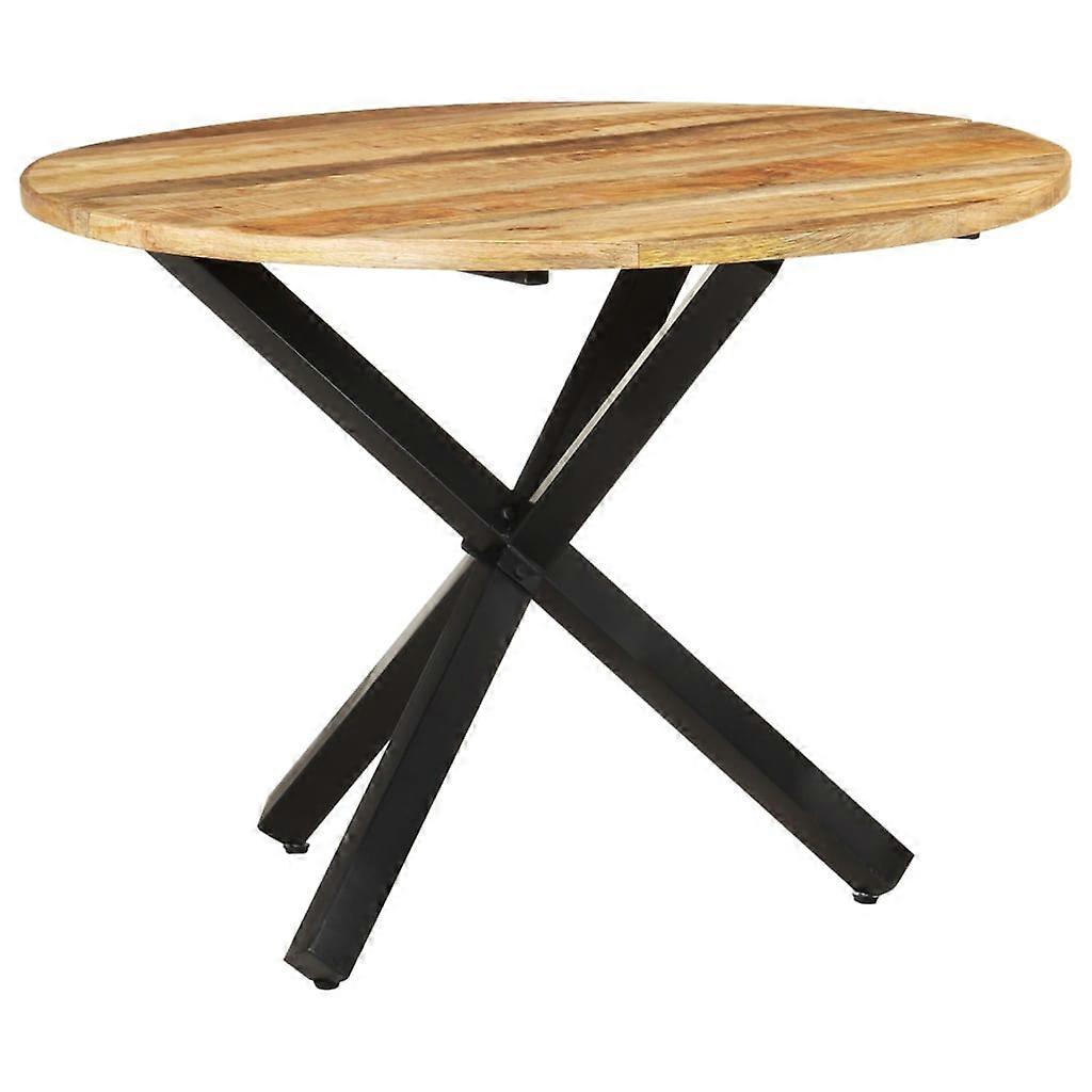 Dining Table Round 100X100x75 Cm Rough Mango Wood Dining Tables