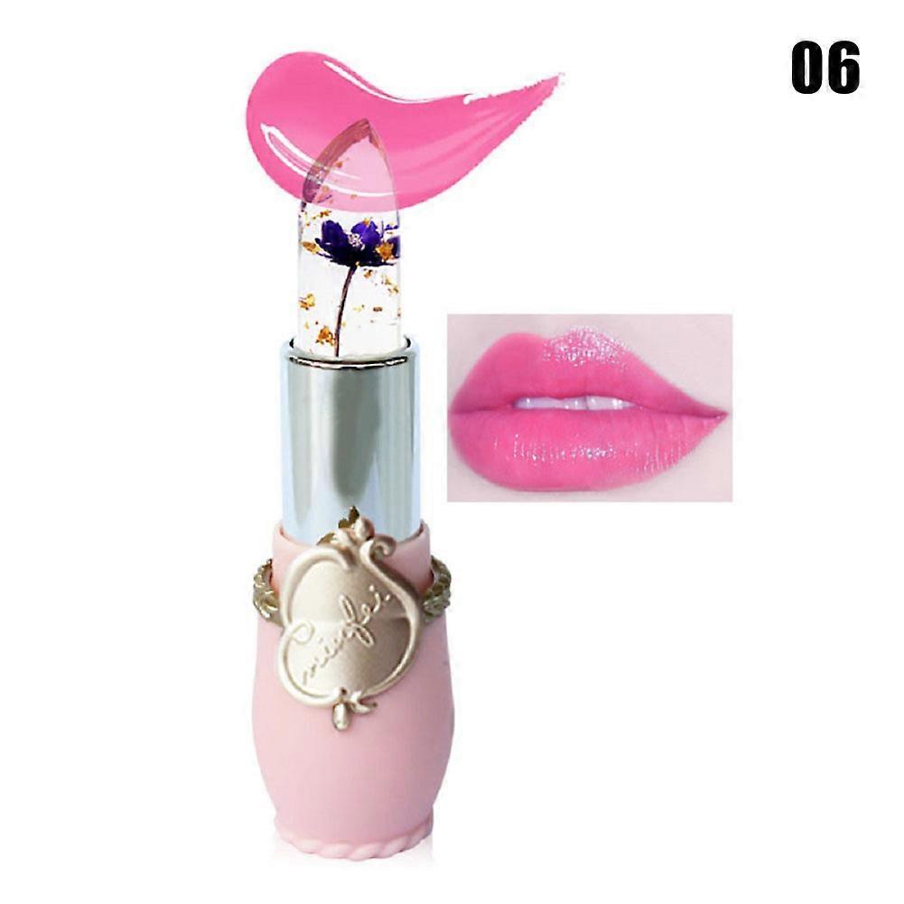 Crystal Jelly Lipstick Flower Magical Temperature Change Color Lip Balm Makeup