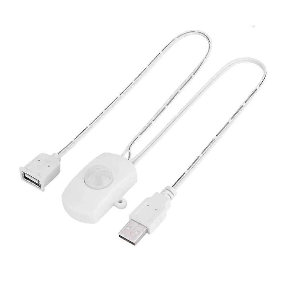 Mini Corridor Switch USB Interface PIR Infrared Motion Switch Practical Portable Eco-friendly Adjustable for Bathroom Basement