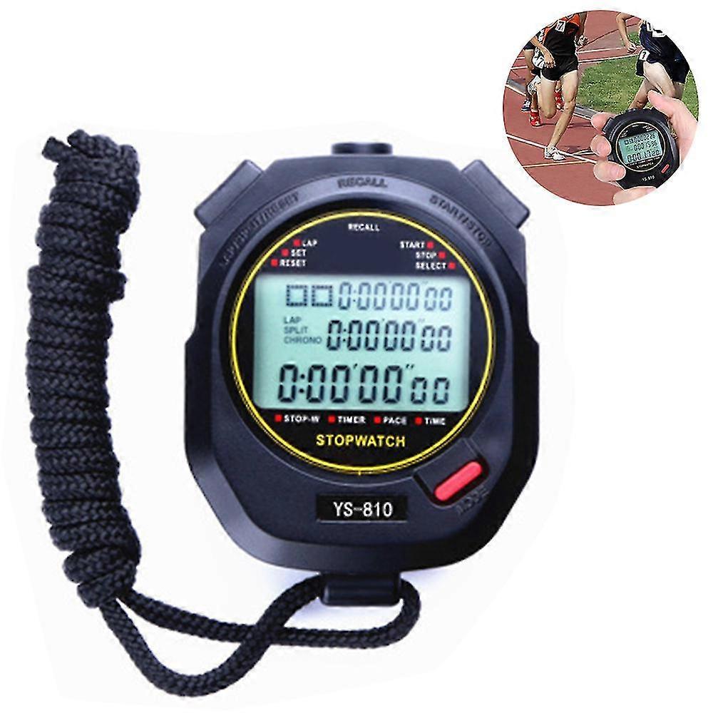 Stoppuhr Timer, Digitale Spur Stoppuhr mit Countdown-Timer, schwarz
