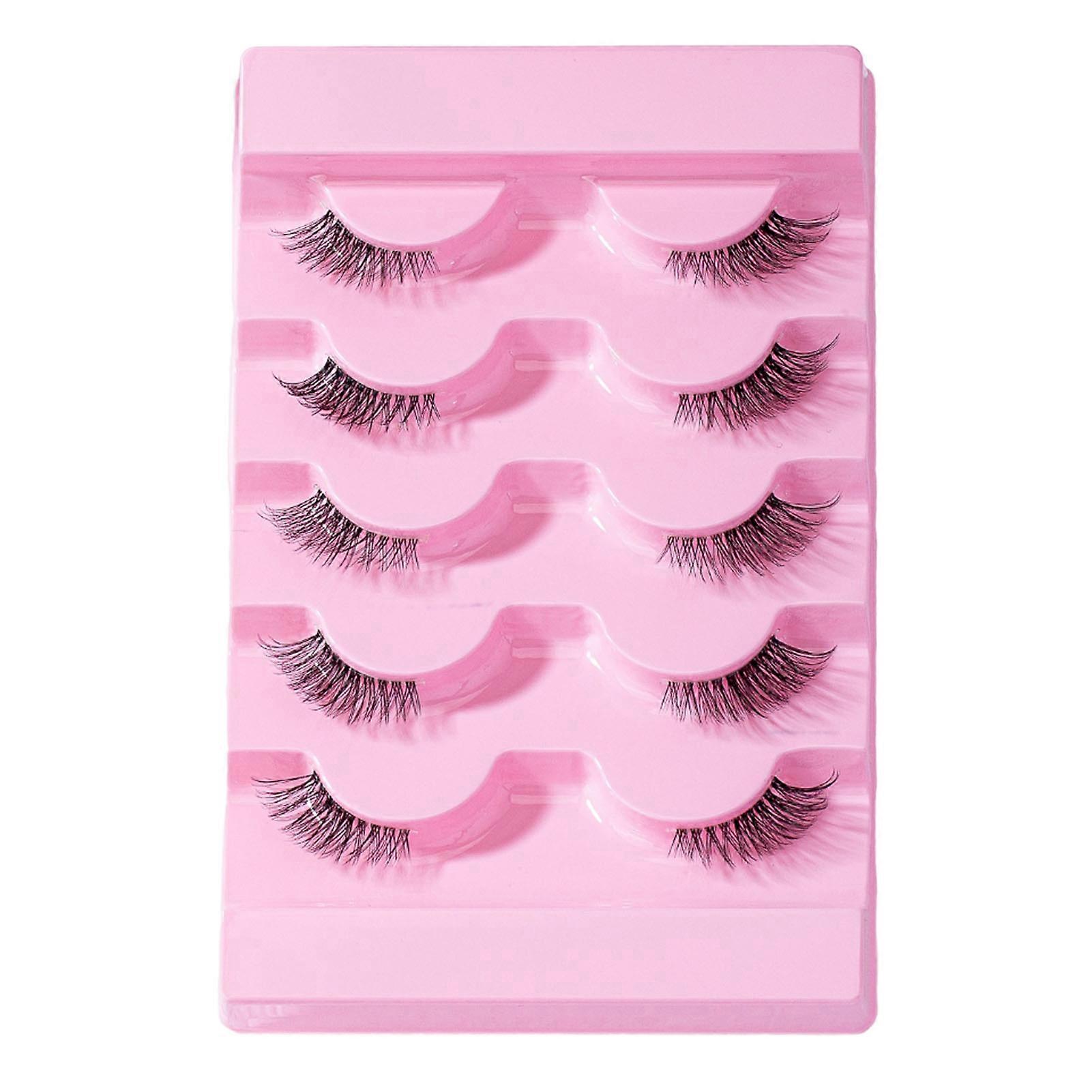 Messy Comic Eyelashes with Clear Fine Stem Well Bedded Lengthening Wisps Lashes for Cosplay Makeup DIY Supply