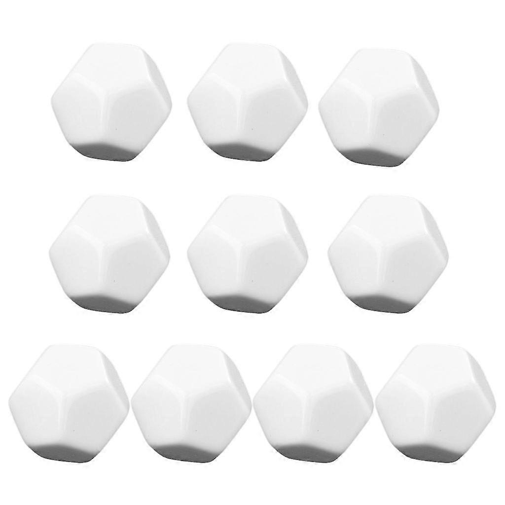 12 Sided White Blank Dice Game Props Educational Toys Club/party/family Games