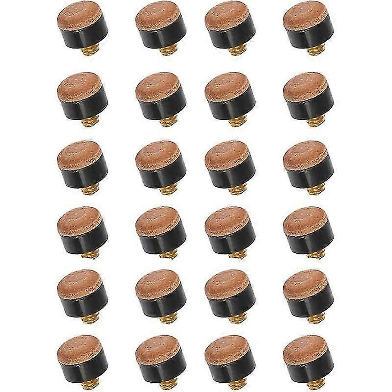 Billiard Cue Tips, 10mm Screw-in Process Billiard Tips, Cue Tips Brown For Snooker