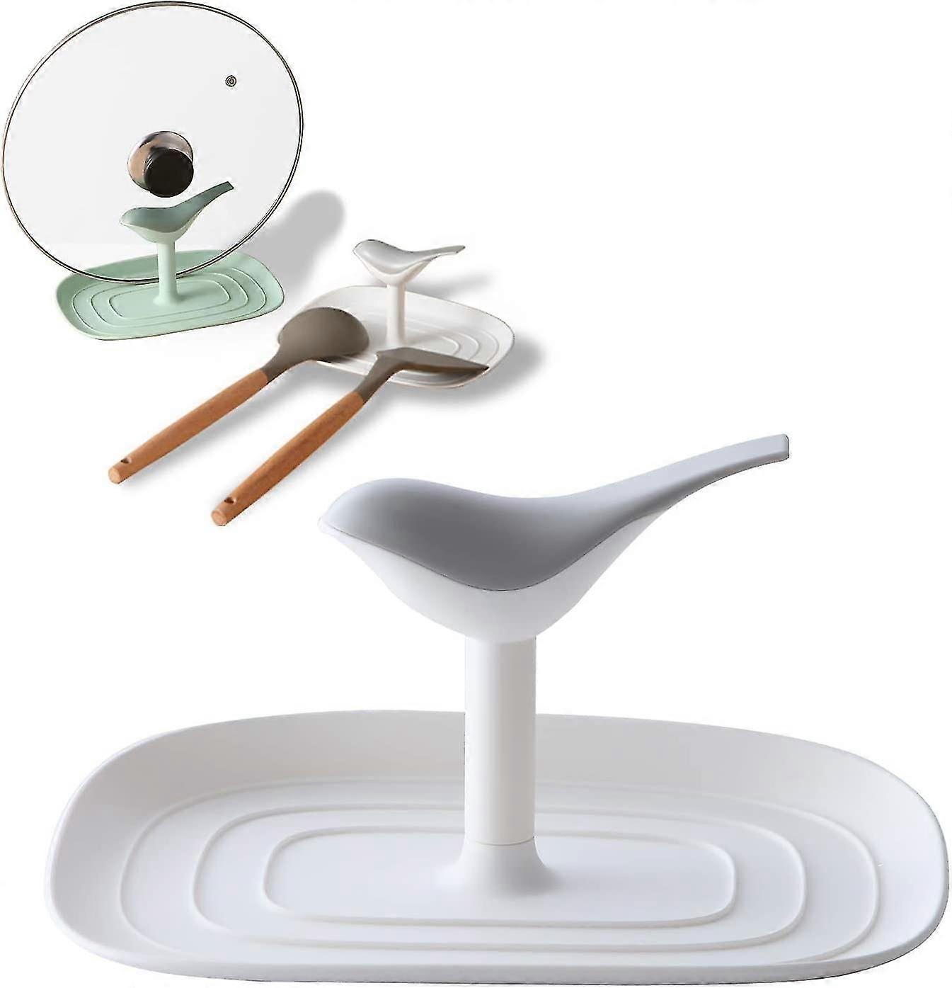 Pot Racks, Lid Rack, Spoon Rest And Pot Lid Holder, Drip Pad For Multiple Utensils, Pot Lid Stand For Spoons Lids Spatula Tongs