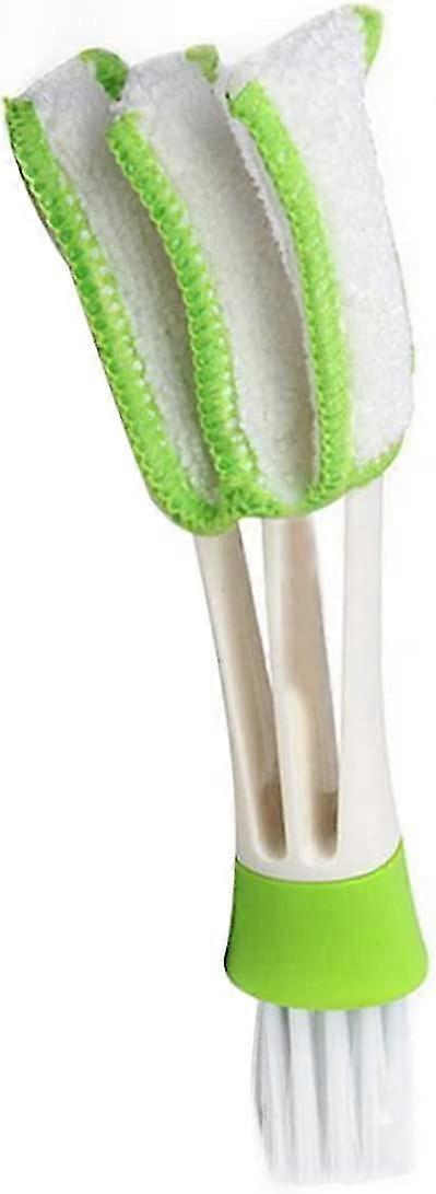 Multifunctional Double-headed Brush Dust Collector Car Air Conditioner Cleaner Computer Cleaning Tool Green Dusting Brush (green) (1pcs)