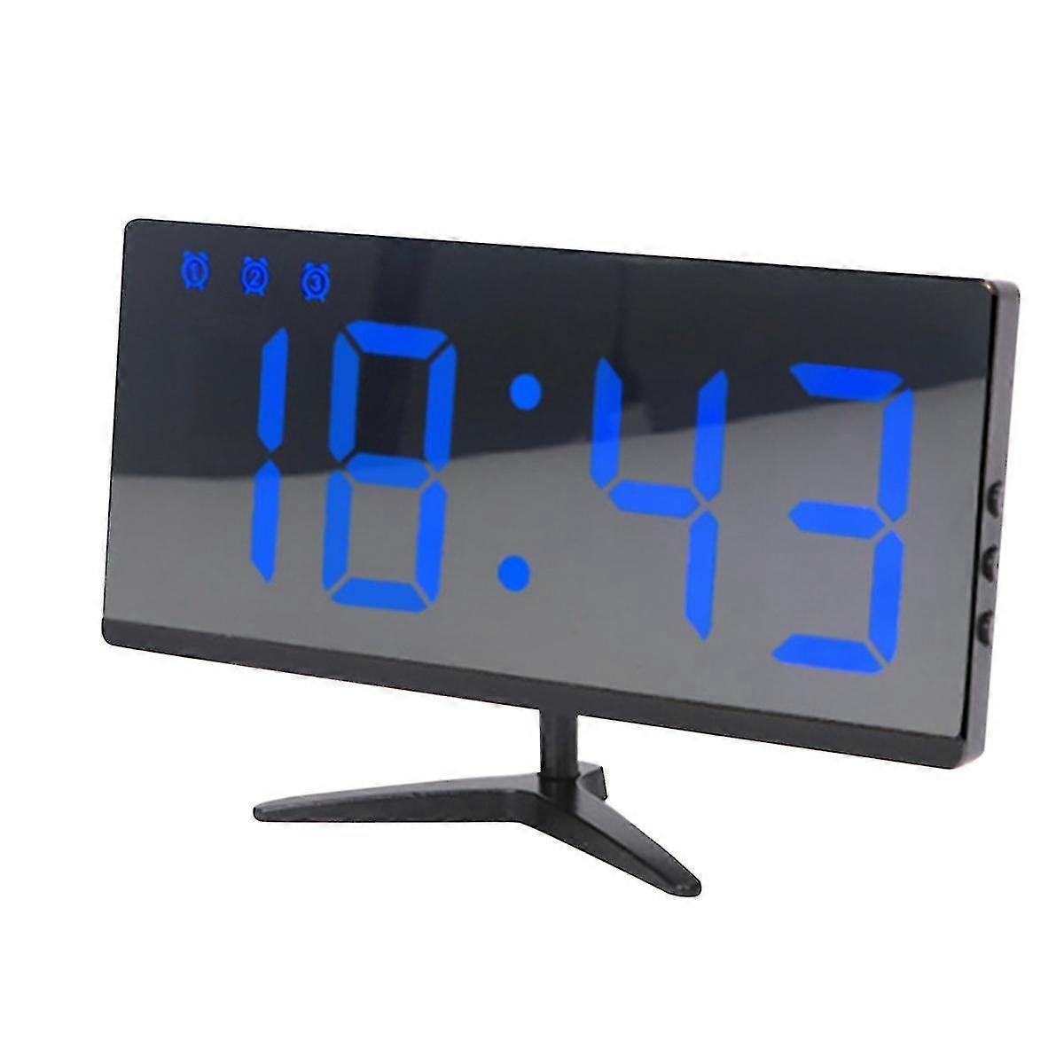 Led Digital Children's Electronic Alarm Clock Mirror Temperature Clock With Snooze Function Desk Cl