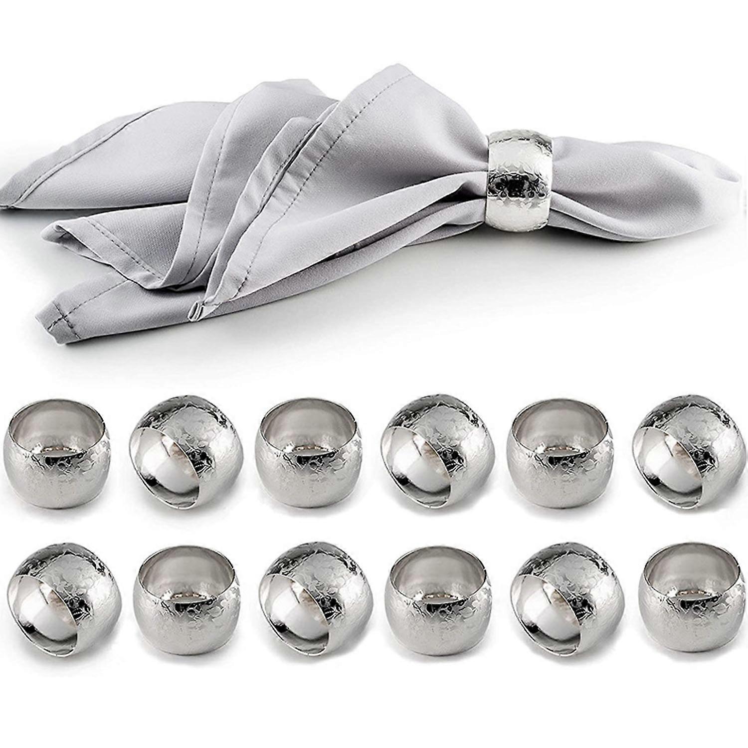 12 pieces silver napkin rings