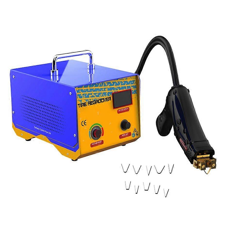 Bandengroefmachine, 1000W rubberen band Regroover Machine 110V bandengroover Tool met 20 stuks U/V-vormige messen