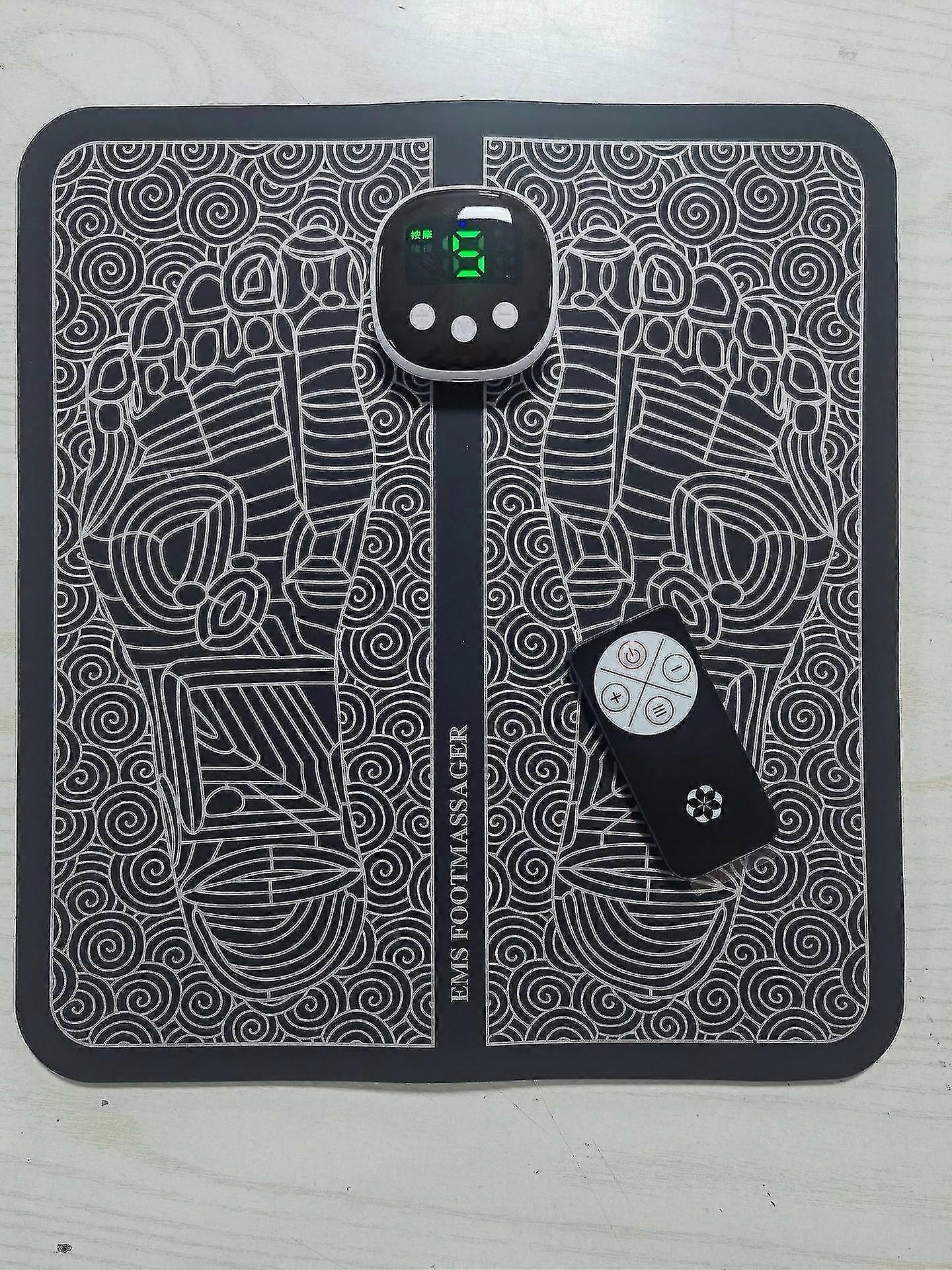 神経障害用Emsフットマッサージャーマット-改善された循環と痛みのための足底筋膜炎の緩和、筋肉の弛緩、折りたたみ式の足の刺激マッサージャー