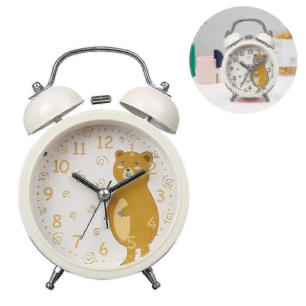 Dww-ticking Twin Bell Alarm Clock - Metal Frame 3d Dial With Backlight Func