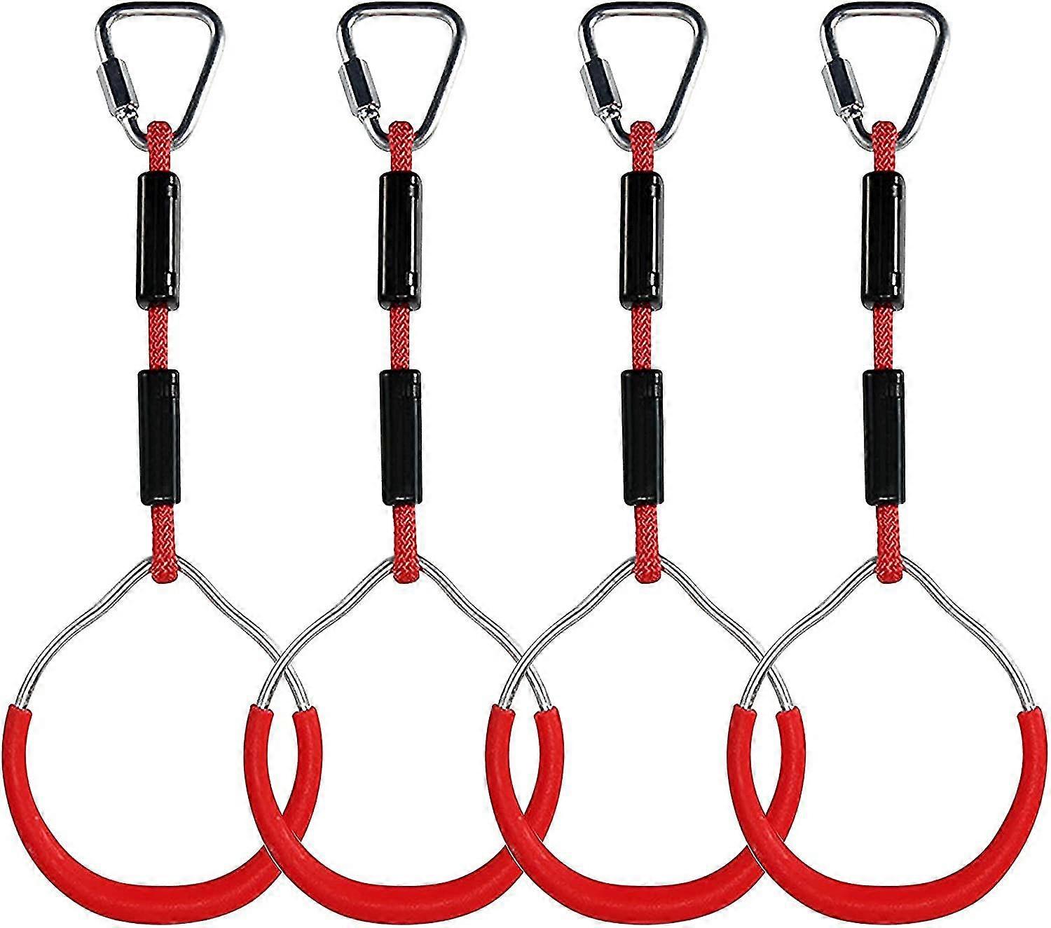 children's climbing rings multi-function swing with plastic rings max load 160kgred