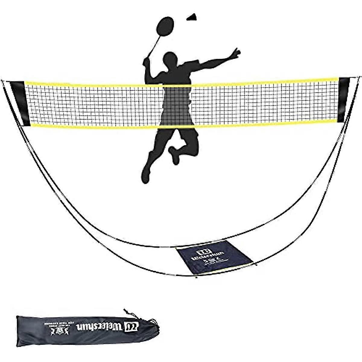 Portable Badminton Net For Garden Pickleball Kids Volleyball Net On Beach Easy Setup Net With Carry Bag For Indoor Outdoor Sports No Tools Or Stakes
