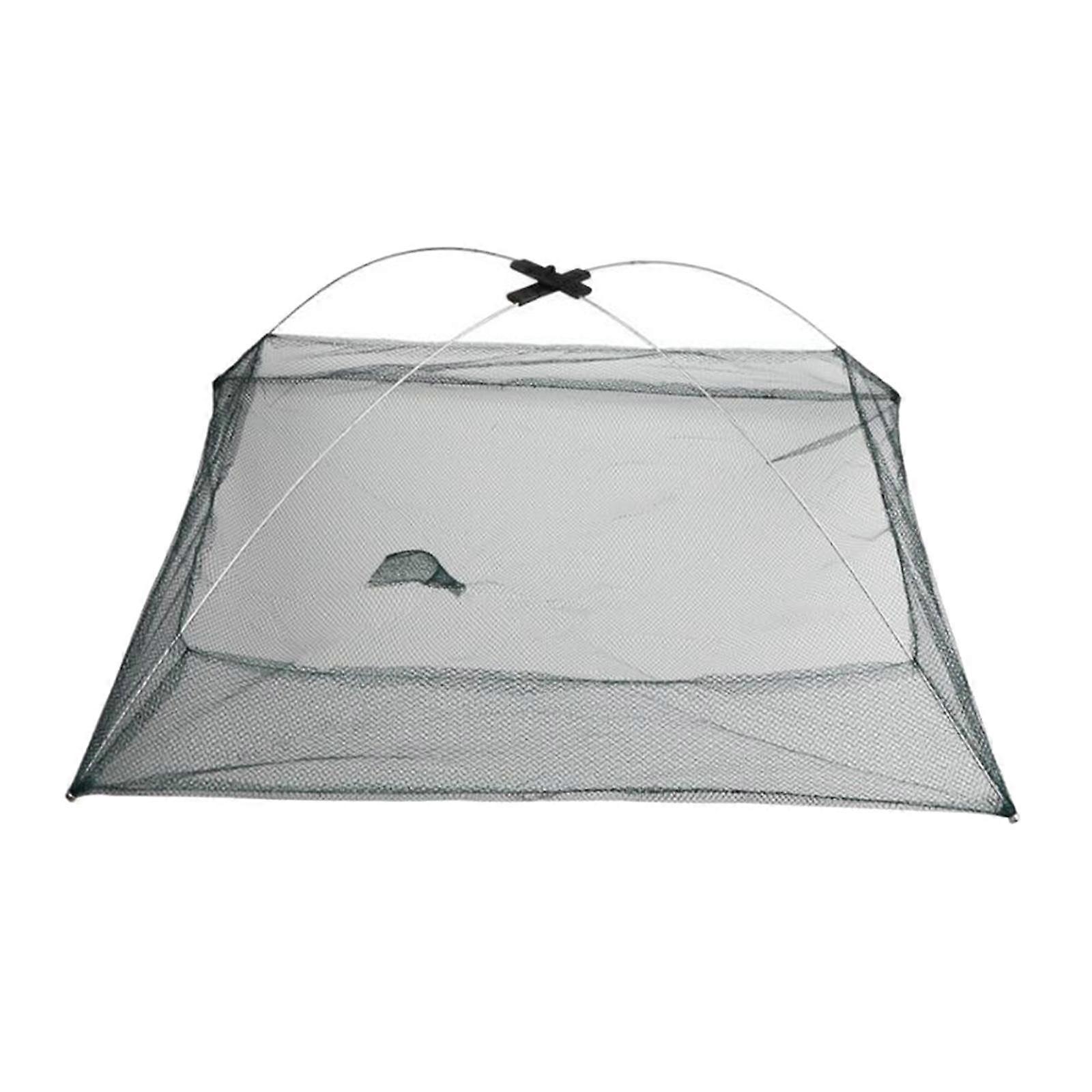 60cm Folded Fishing Net Small Fish Shrimp Minnow Crab Baits Cast Mesh Trap