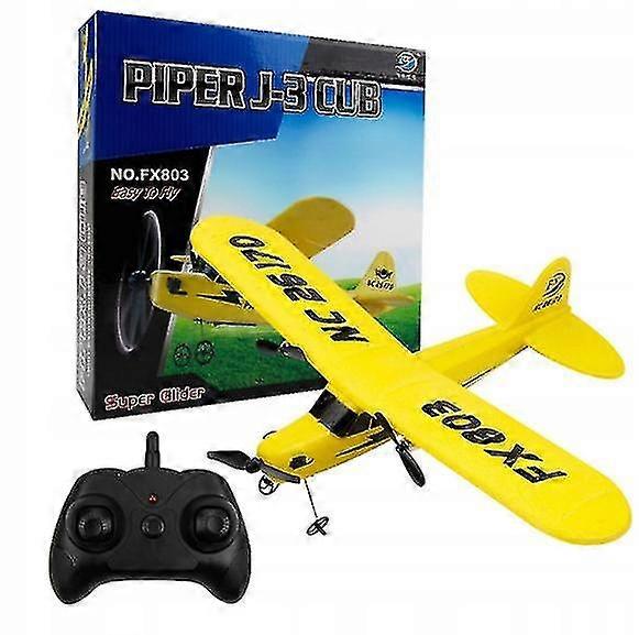 Piper J-3 Cub Fx-803 Remote Control Glider Electric Foam Small Plane Fixed Wing Aviation Model Children's Toy