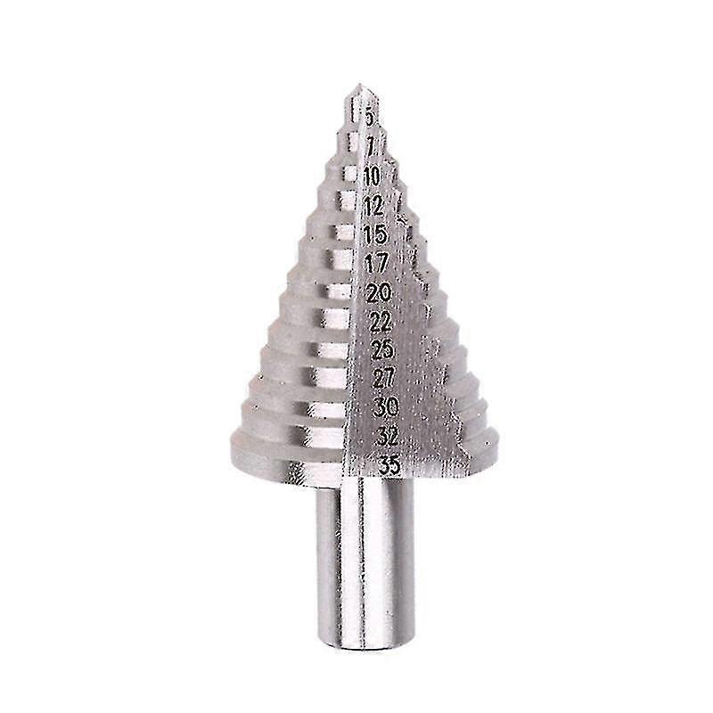 Step Drill Bit 5mm-35mm,hss Titanium Round Handle Straight Slot Cone Cutting Drill