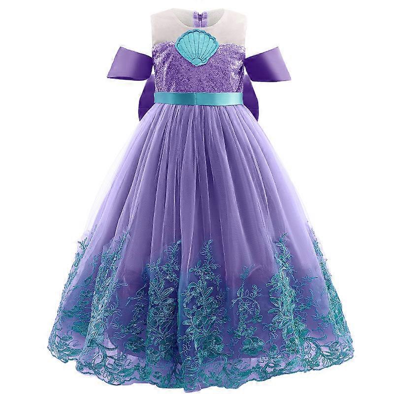 Kinder Mädchen Prinzessin Kleid Meerjungfrau ärmellos Prinzessin Kleid Weihnachtsfeier Kleid Mehrere Größen verfügbar