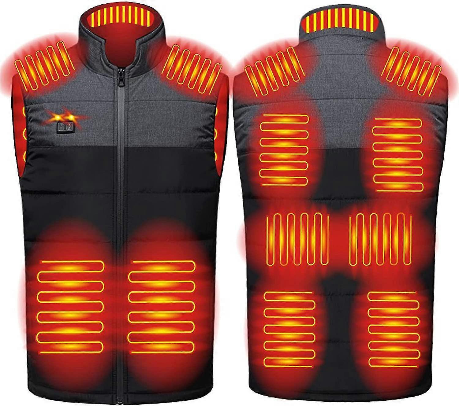 Isıtmalı Yelek Jile Erkekler Kadınlar Için Usb Elektrikli Vücut Isıtıcı Isıtma Ceketler Yelekler Jileler 2 Anahtar 3 Isıtma Seviyesi 11 Isıtma Bölgesi Çıkışı ile Yıkanabilir