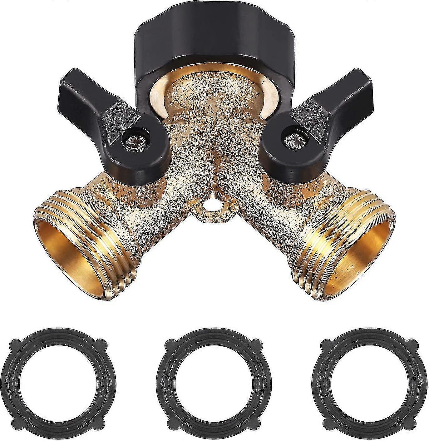 Dubbele wasmachine kraan, messing tuinkraan splitter