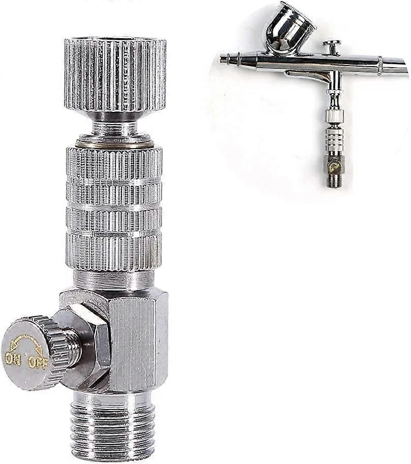 Sprayer Quick Disconnect Coupler Connection Kit Adapter with Sprayer Airflow Adjustment Control Valve (Silver) (1pcs)
