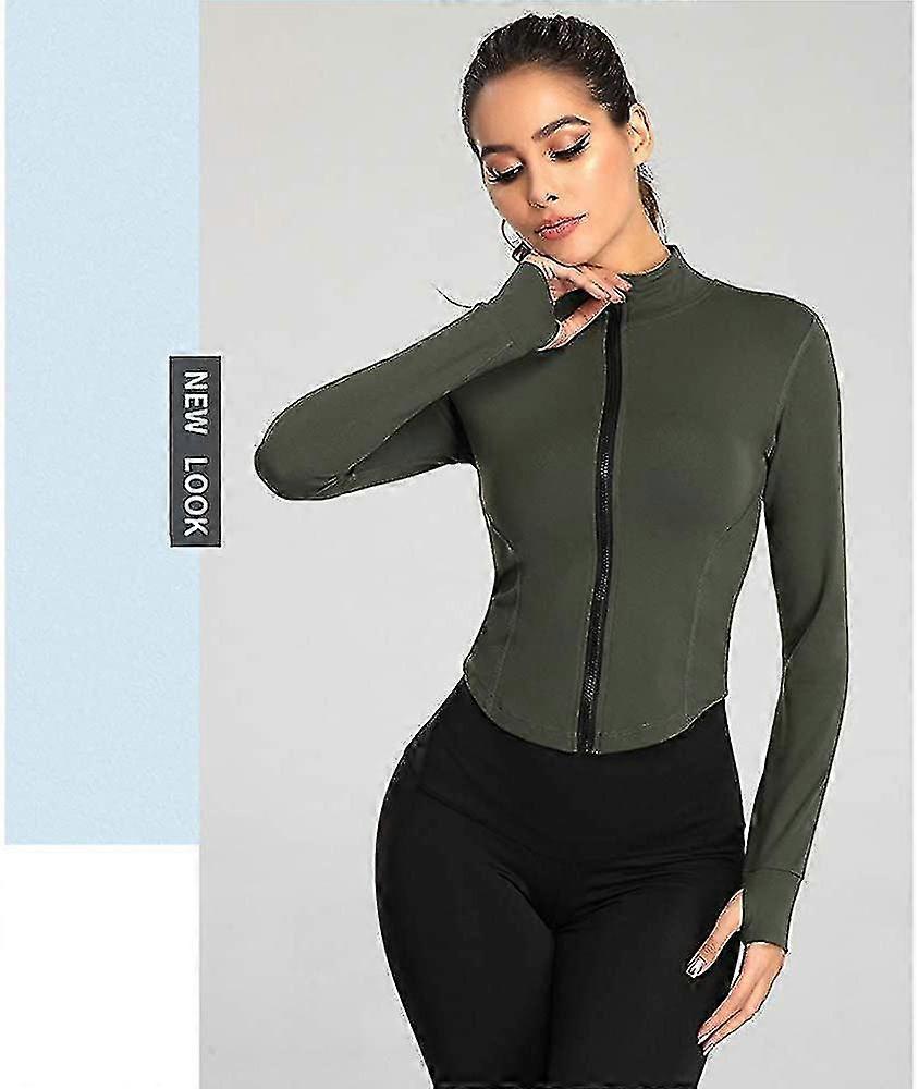 المرأة الرياضية كامل الرمز البريدي خفيفة الوزن تجريب سترة مع ثقوب الإبهام