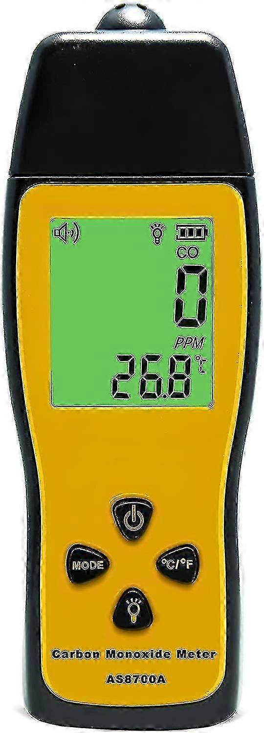 Misuratore di monossido di carbonio portatile, rilevatore di gas Co portatile, tester di gas con gamma 01000ppm, resol 1ppm