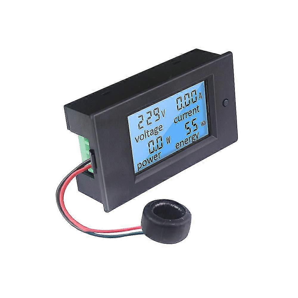 Voltmeter Amperemeter Wattmeter Digital Ac 100a 80-260v, Current Voltage Tester Power Electric Energy Meter Lcd Display, Volt Ampere Watt Kwh Meter Mu