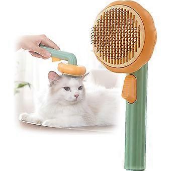 Pumpkin Pet Brush, Dog Brush Cat Brush Grooming Comb, Cute Shape Handle Smooth Brush, Dog And Cat Grooming Brush With One-click Cleaning Button.