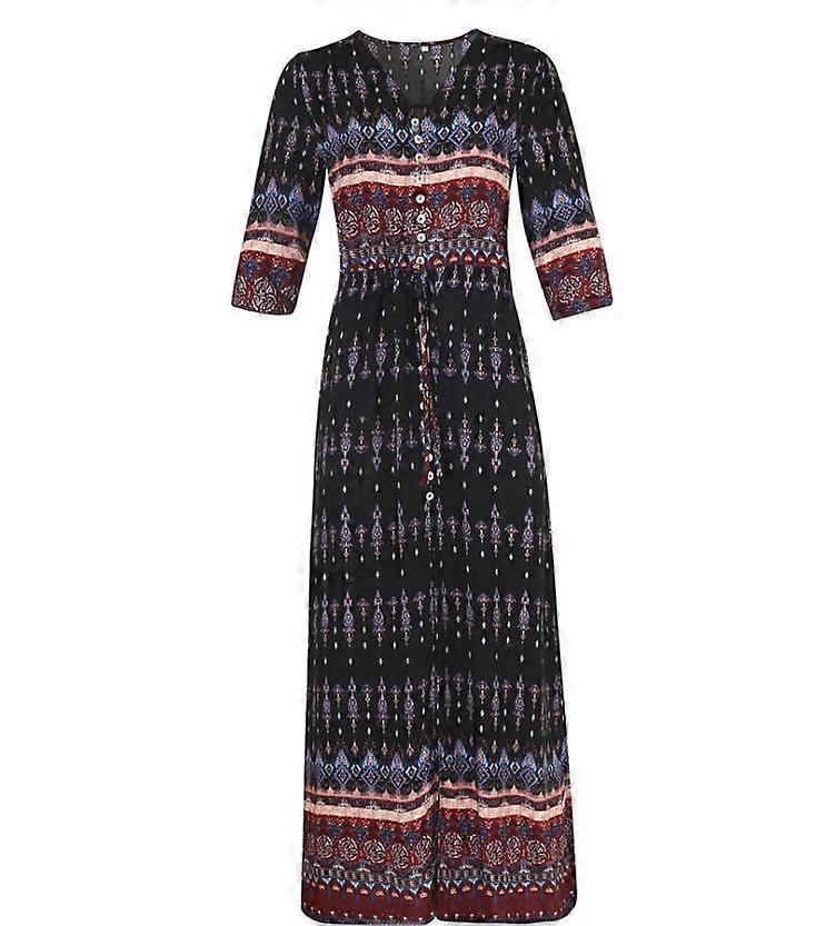 Floral Langes Damenkleid