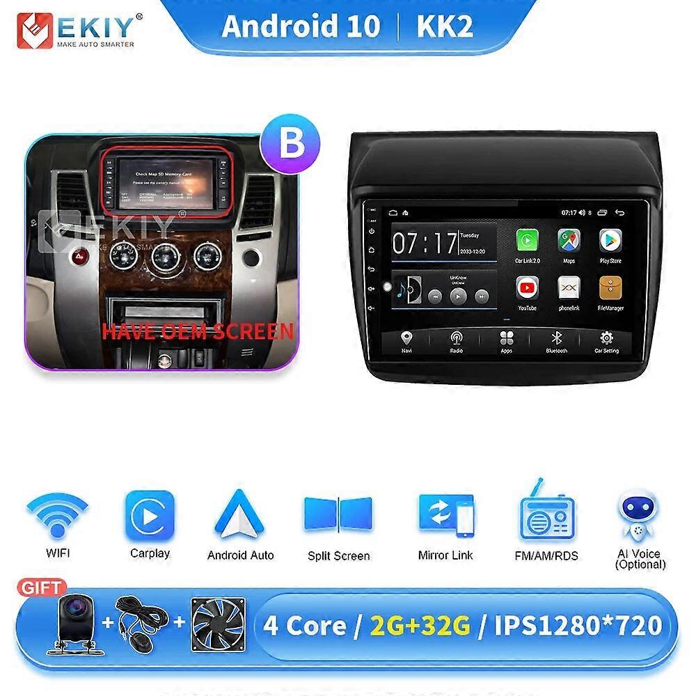 Android 10 Autoradio Multimediale Per Mitsubishi Pajero Sport 2 L200 Triton 2008 - 2016 Carplay Auto Stereo 2 Din GPS DVD