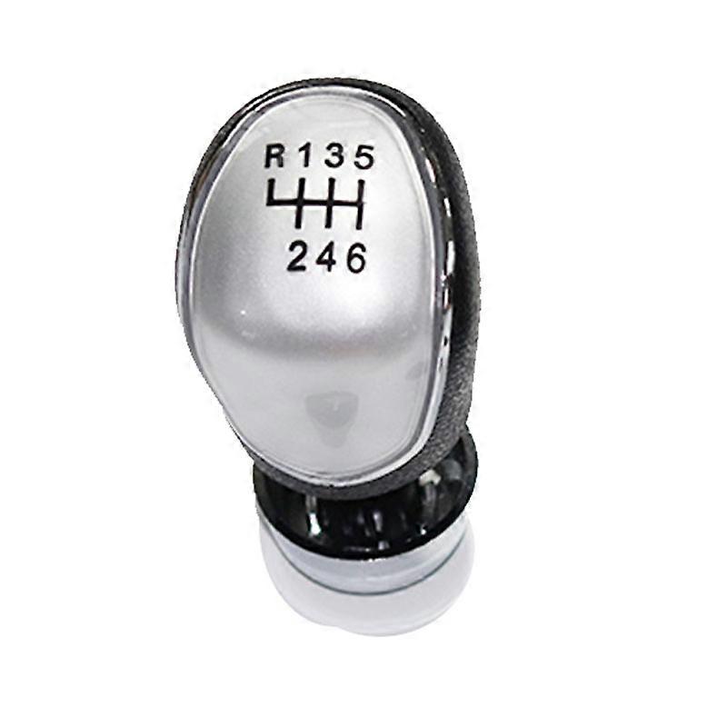 Pomello Leva Cambio Completo Compatibile con Fiesta MK7 Focus MK2 MK3 B-MAX S-MAX Kuga Galaxy MK3 5 Marce Ricambio Impugnatura Grigio Argento