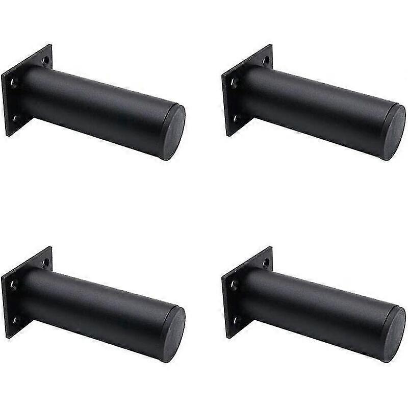 Set Of 4 Adjustable Furniture Legs Matte Black , Aluminum Alloy 38x120mm, Tv Cabinet Legs For Cabinet Coffee Table, Cabinet Sofa Support Leg