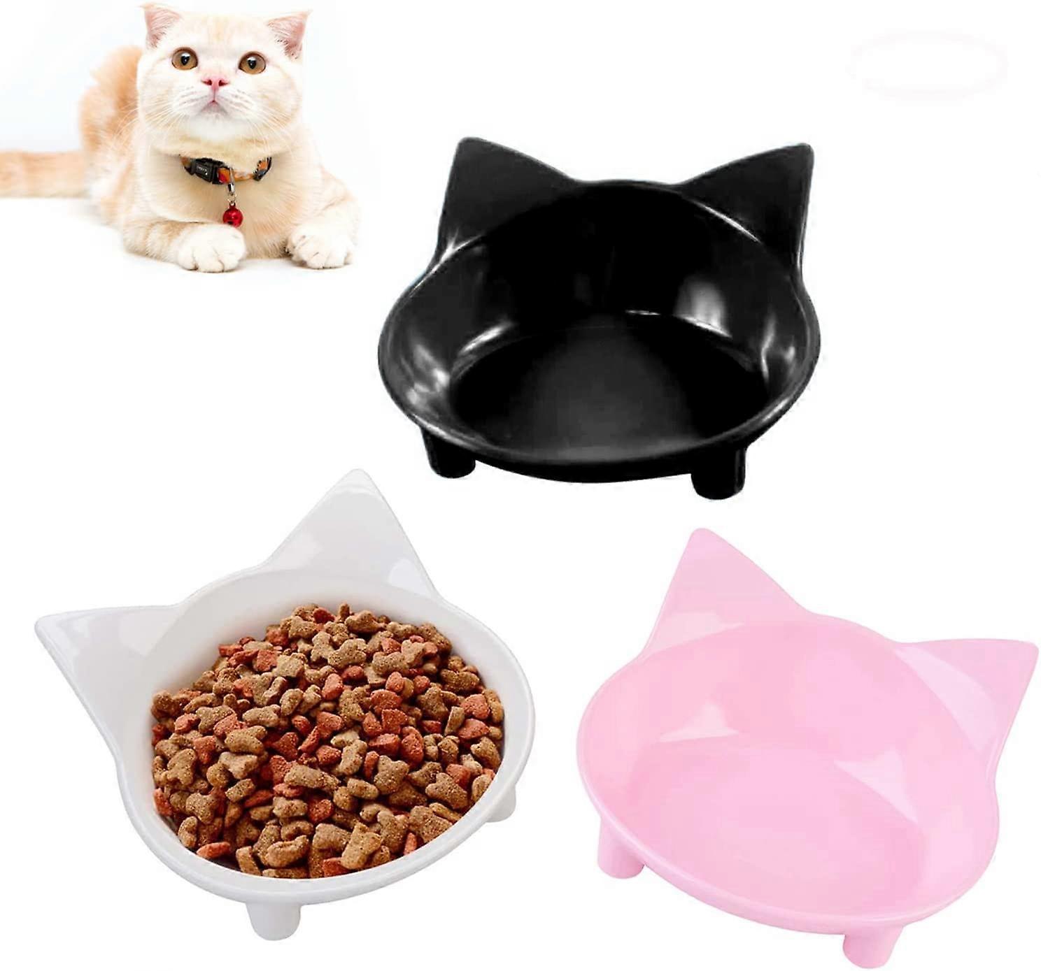 Katzennäpfe, rutschfest Mehrzweck-Katzenfutternapf Haustier-Wassernapf Katzenfutternapf, (schwarz/rosa/weiß)