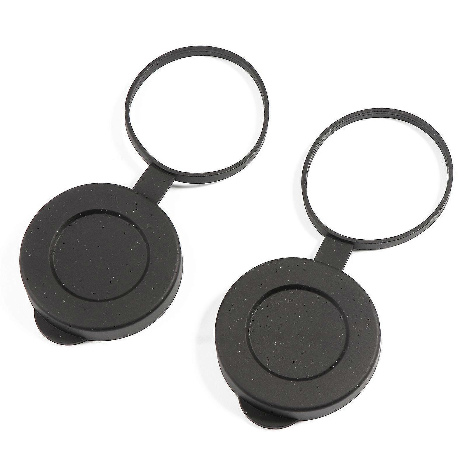 Binoculars Lens Caps 2 Pieces Protective Rubber Objective Lens Cap 42mm For Telescope With Outer Diameter 52-54mm