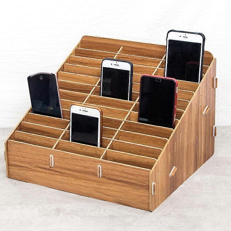 Multifunctional Desktop Shelf, Style:  36 Grids (Walnut) 36 Grids (Walnut)