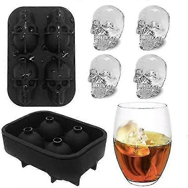 Diy Creative Ice Cube Trays Molds Silicone Ice Mould Skull Shape