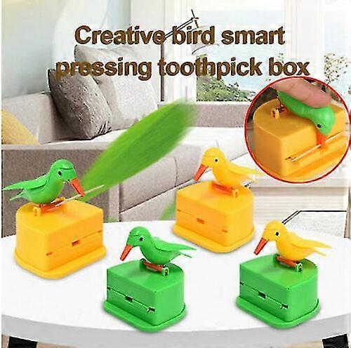 Toothpick Dispenser Bird Automatic Bird Toothpick Box Toothpick Holder