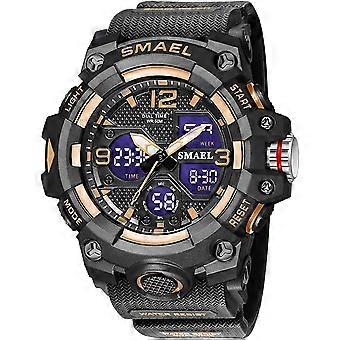 Montres pour hommes Sports de plein air Montre militaire étanche Montre bracelet analogique numérique tactique Date Multi fonction Led Grand visage Alarme Chronomètre pour l'homme 