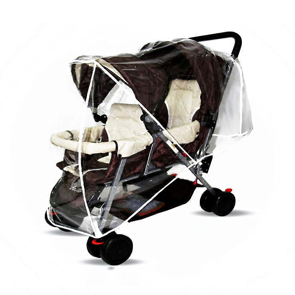 Twins Double Stroller Weather Shield Block Dust Snow Side by Side/Tandem