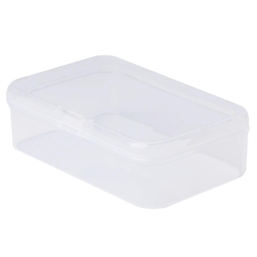 Rectangular Plastic Clear Transparent Storage Box Collection Container Organizer