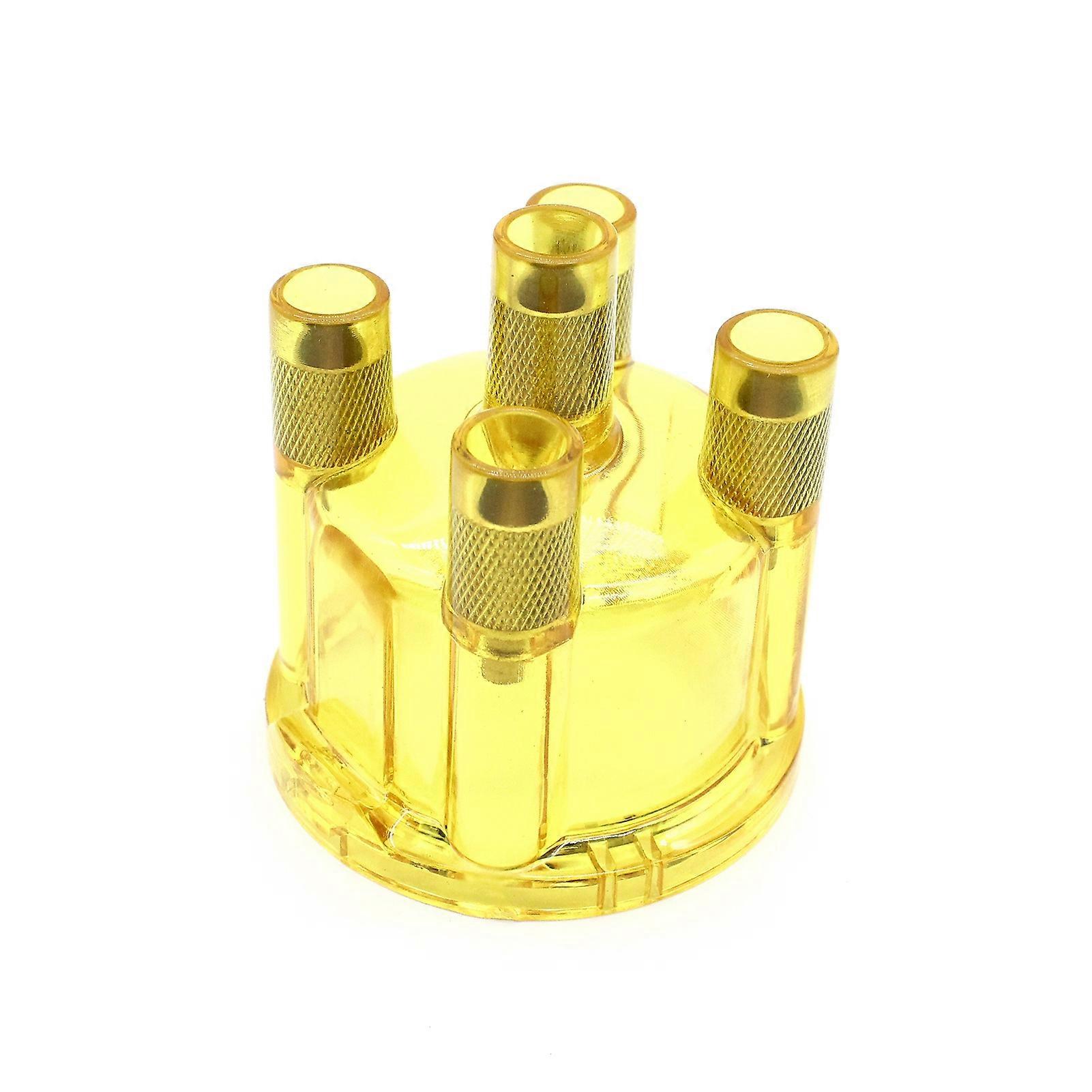 Car Distributor Cap Plastic Distributor Cover AC905504 Replacement for Bug Bus Ghia Yellow