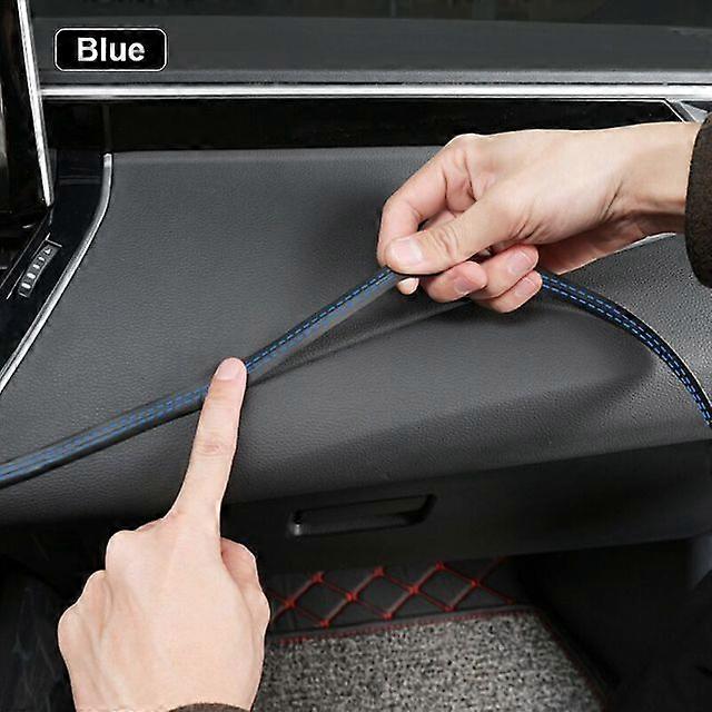 Car Interior Car Mouldings Trim Pu Leather Braid Style Decorative Line Strip Car Interior DIY Strips for Universal Door Dashboard StickerVehicle Decor