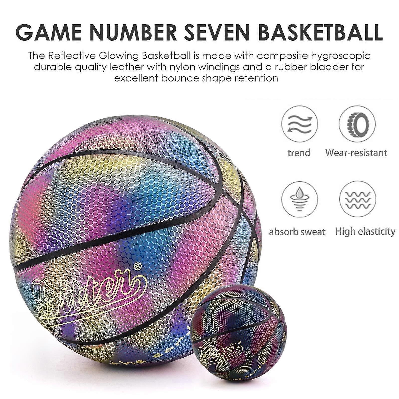 Holographic Glowing Reflective Basketball