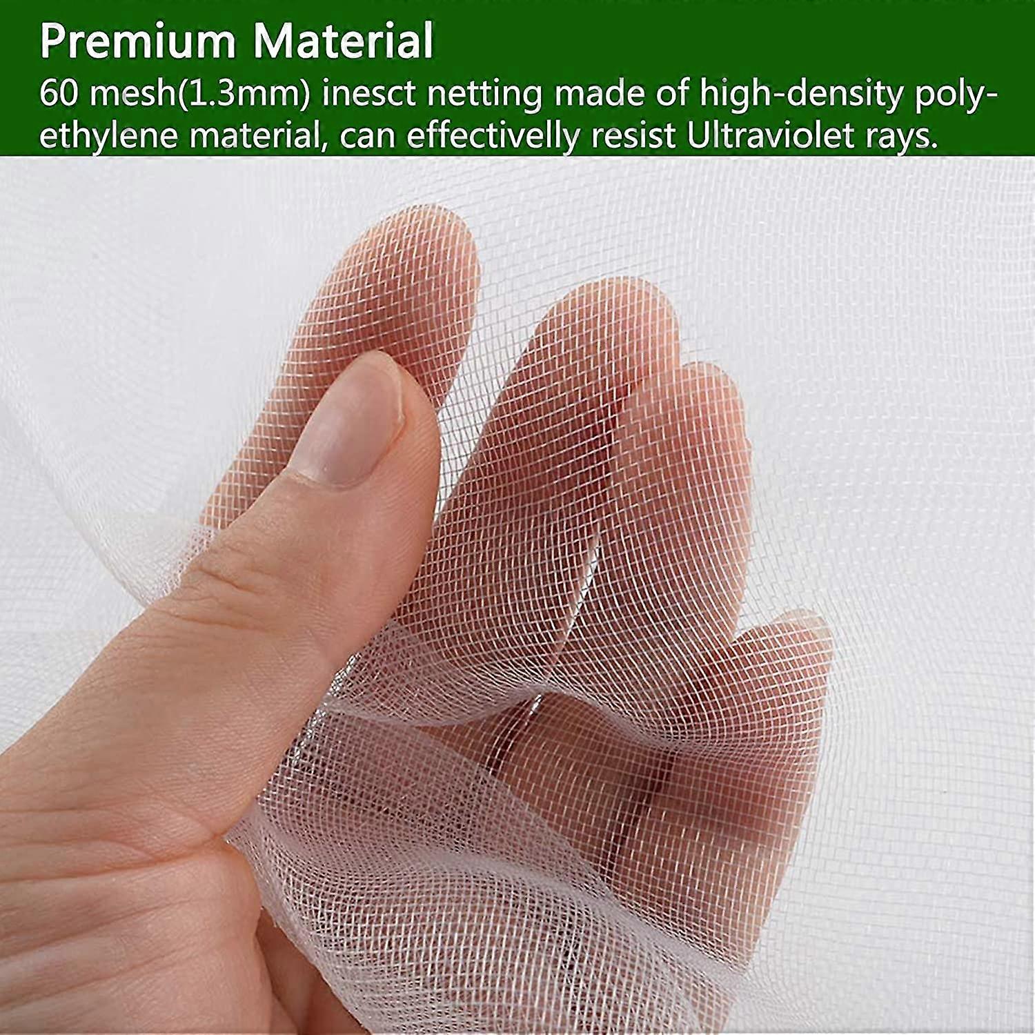 Garden Insect Repellent Net: 2 x 5 m Fine Mesh Protection for Leeks Fruit Tree Gardening Plant Veil White