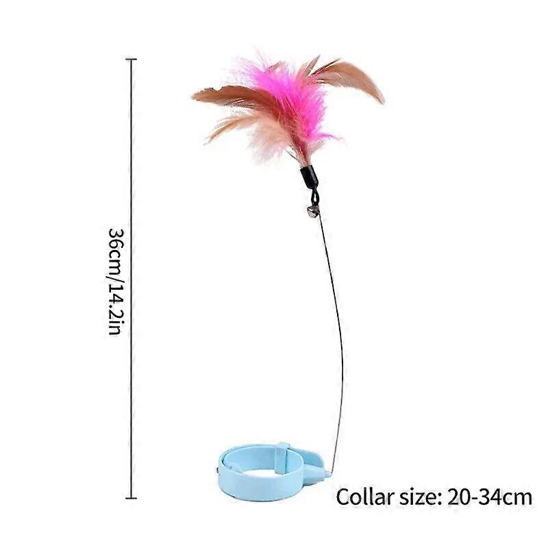 Interactive Cat Toys Cat Teaser Stick Collar Self-hi Game for Cats Stick Funny Pet Cat Toys Pet Accessories Juguwtes Para Gatos Dog Supplies