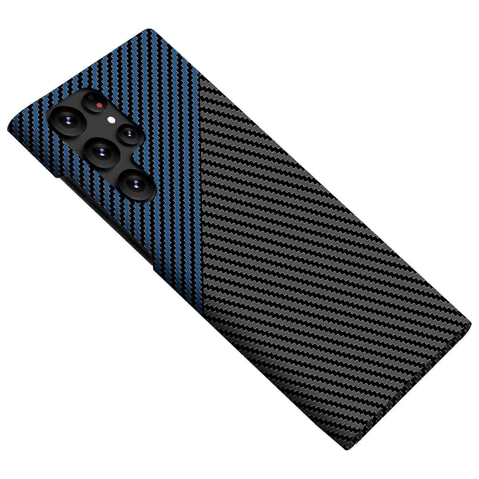 Carbon Fiber Texture Slim Case Compatible With Samsung Galaxy S23 Ultra, Hard Pc Shockproof Cover