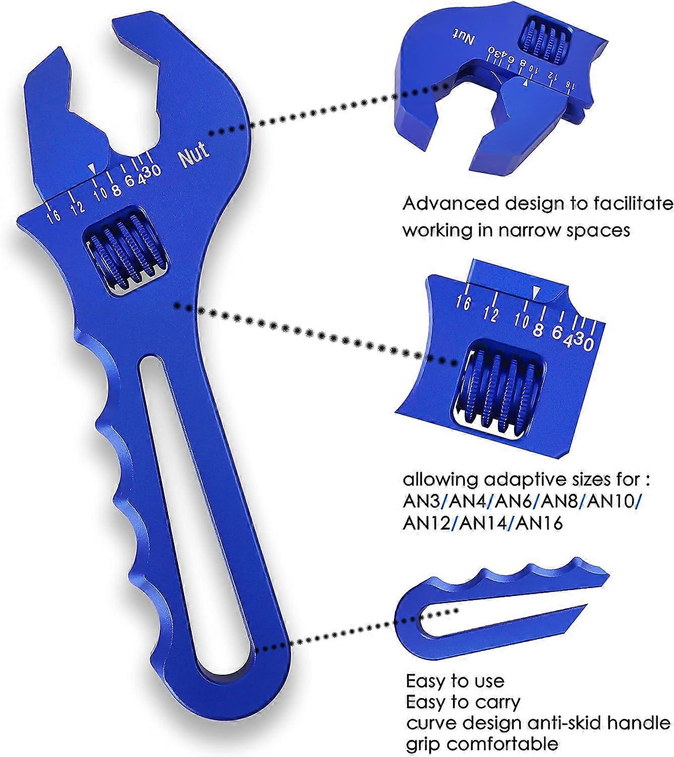 Multi-function alloy adjustable wrench for tightening or loosening nuts and bolts