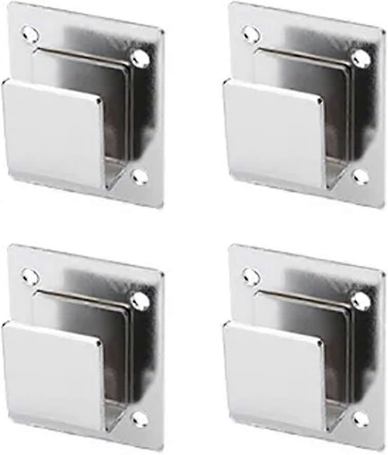Steel Heavy Duty Shelf Bracket 4Pcs Upper Wall Square Pipe Bracket-Upper Wall Cross Beam Shelf- Hook Thickened Support Bracket Hook (Silvery)