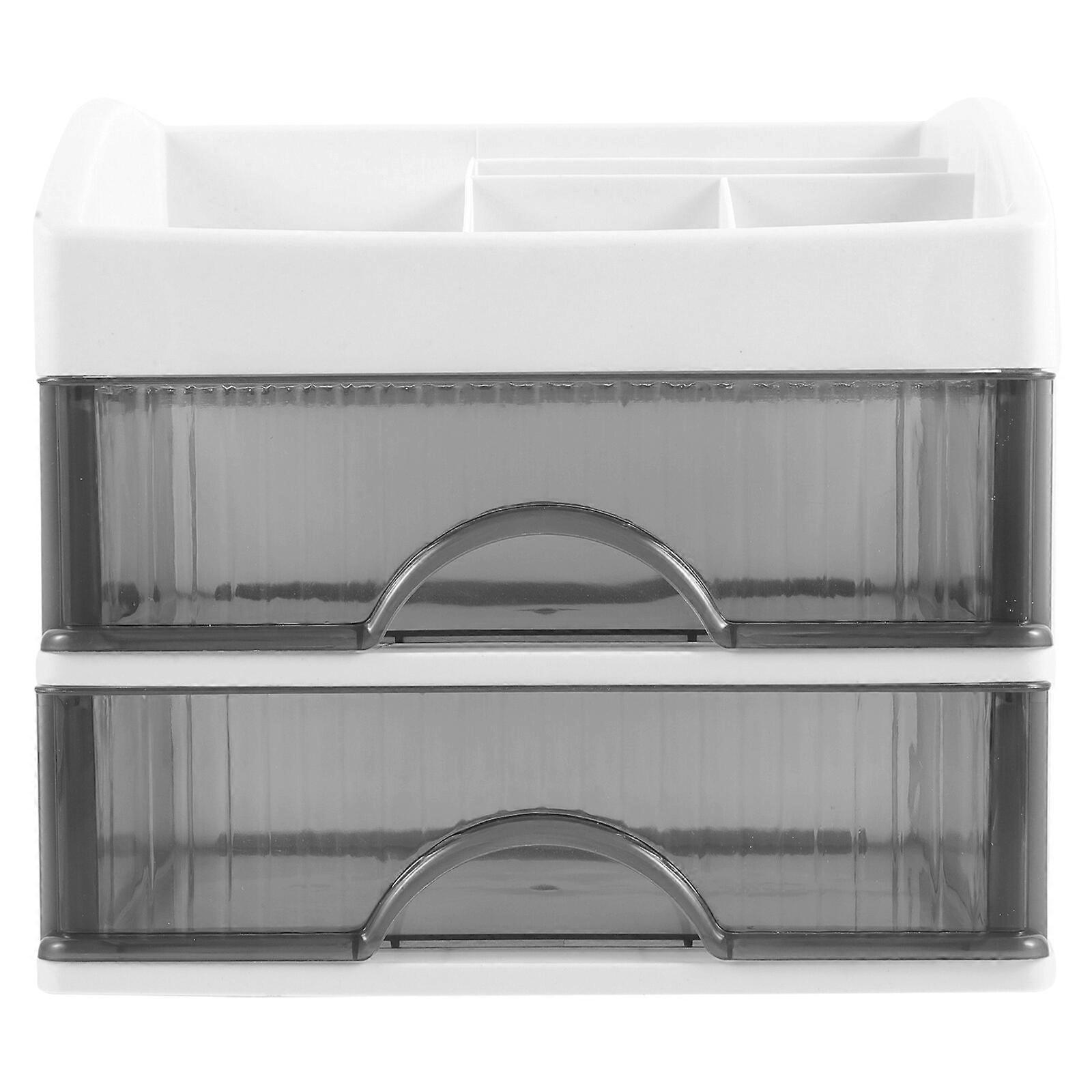 Tabletop Small Cabinet Transparent Drawer Organizer Multi-layer Stationery Storage Holder
